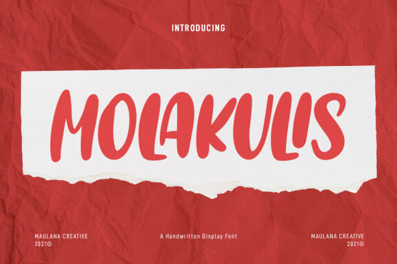 Molakulis Handwritten FREE Display Font