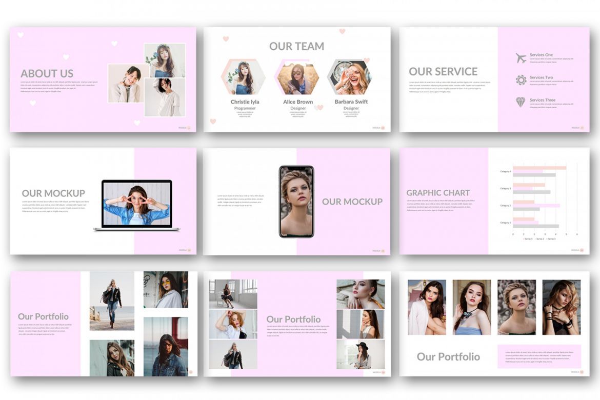 Modela Powerpoint Template - view 5