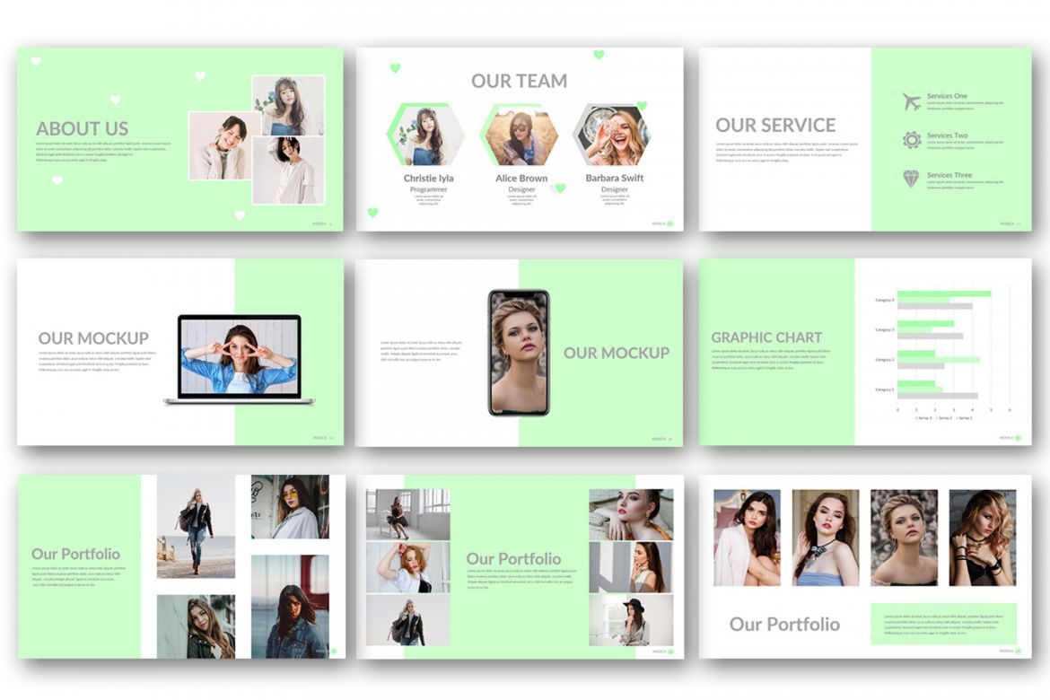Modela Powerpoint Template alternate