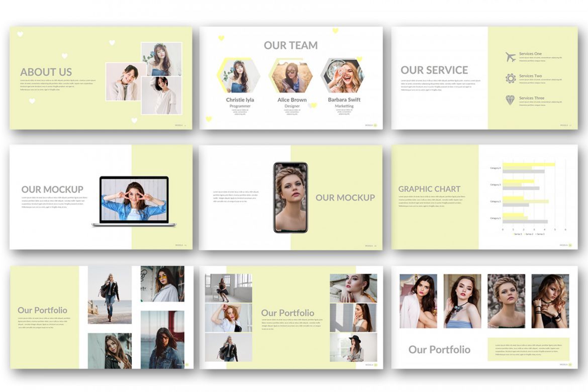 Modela Powerpoint Template - view 9