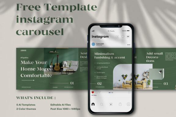 Instagram carousel microblog FREE templates