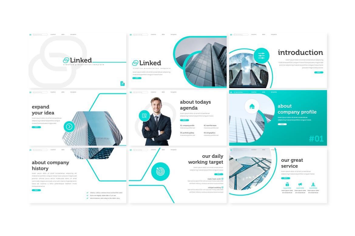 Linked FREE Power Point Template - view 2