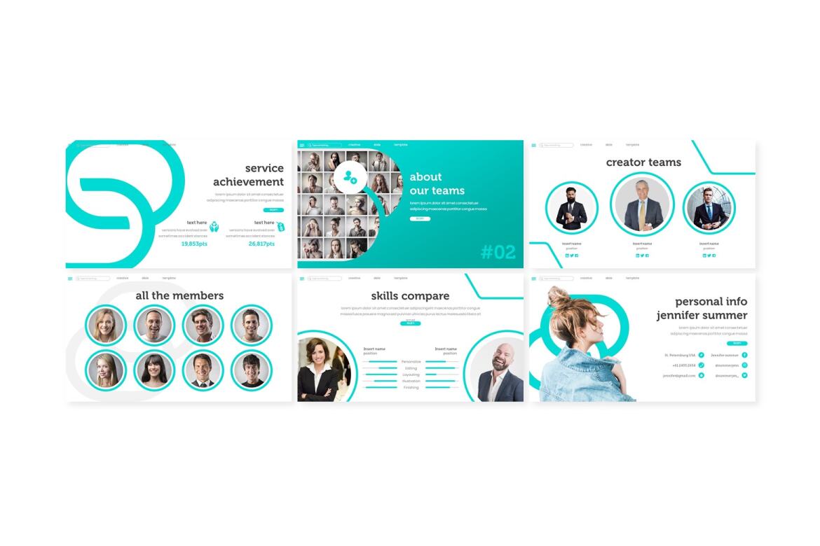 Linked FREE Power Point Template - view 3