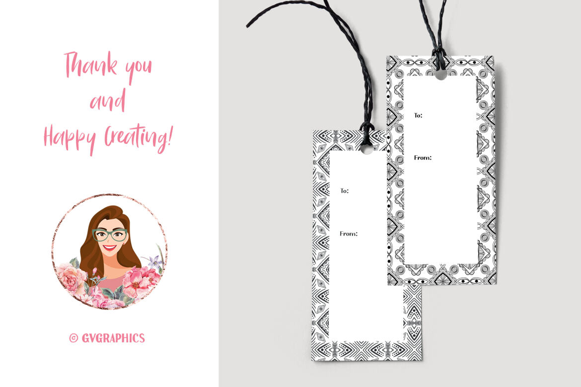 FREE Black and White Vector Patterns and Digital Papers Set 1 - view 10