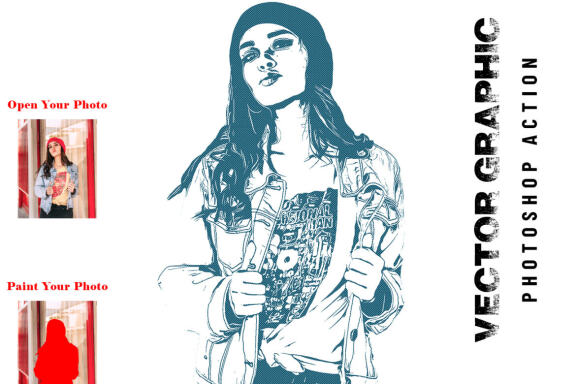 Vector Graphic FREE Photoshop Action