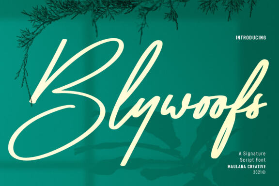 Blywoofs FREE Signature Font
