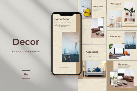 Decor FREE Instagram Post and Stories