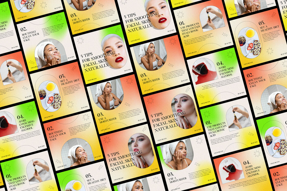 FREE Instagram Gradient Carousel Template alternate