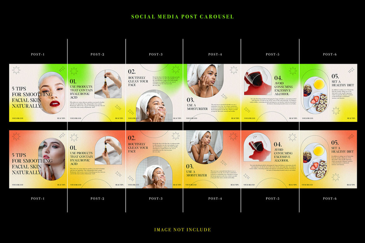FREE Instagram Gradient Carousel Template alternate
