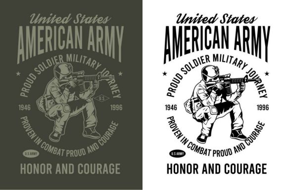 American Army Vector