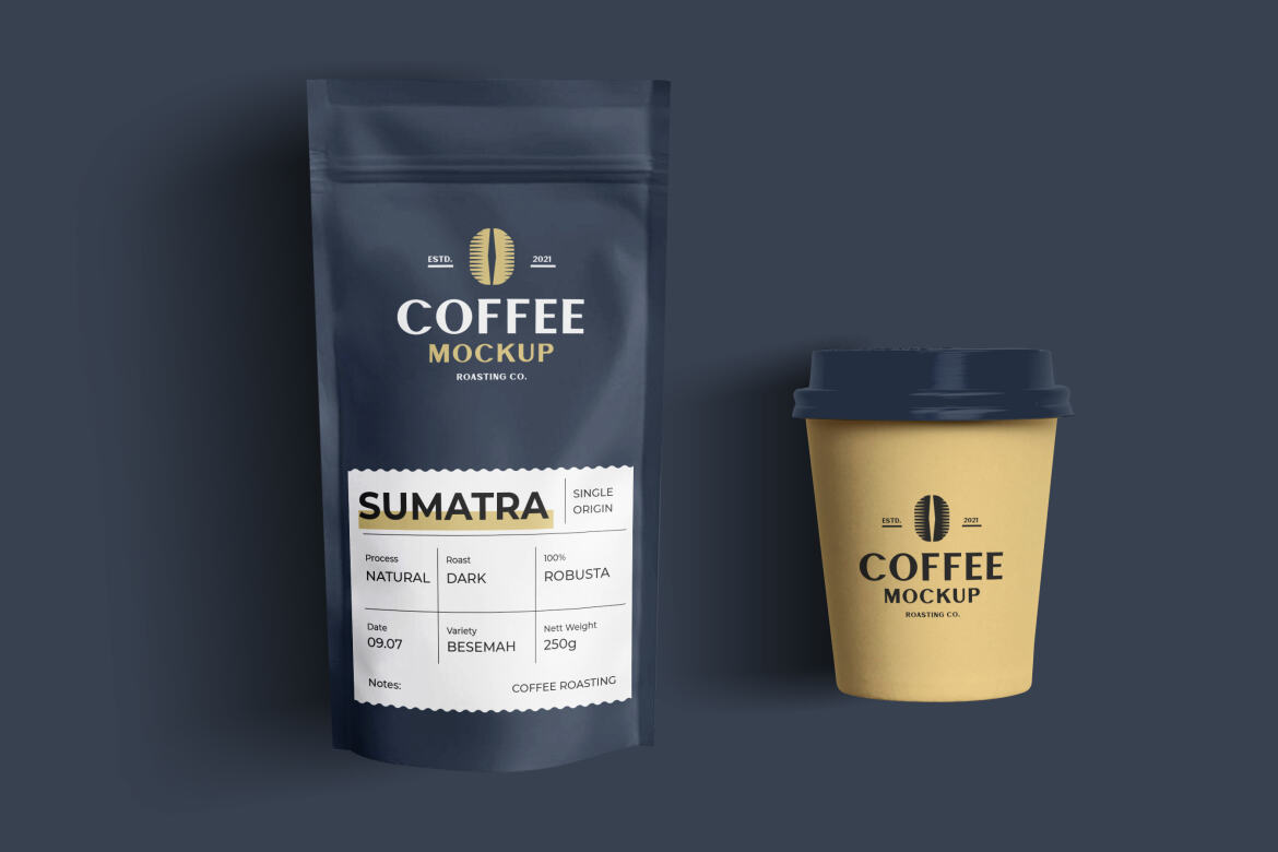 FREE Coffee Package Mockup alternate