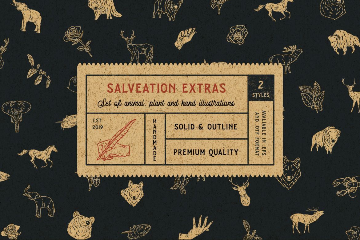 Salveation Font Collection alternate