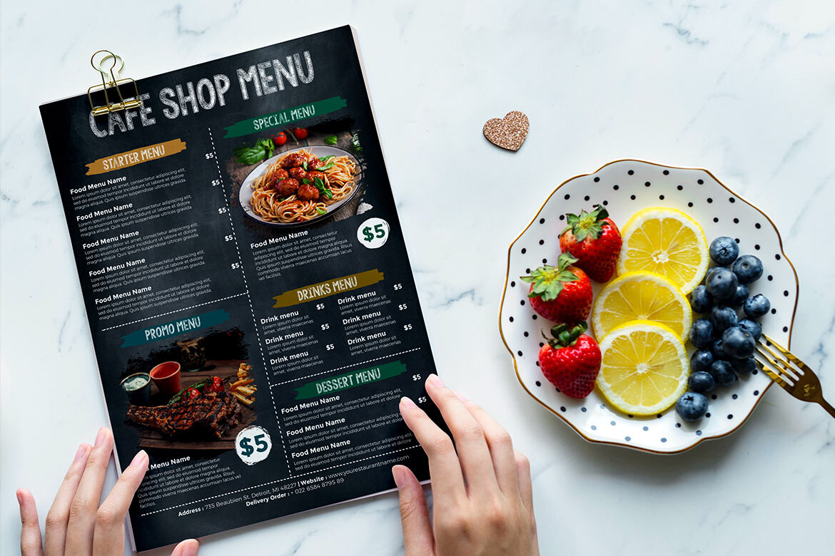 Cafe Menu FREE Template - view 2