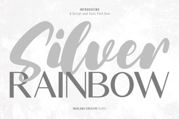 Silver Rainbow FREE Font Duo