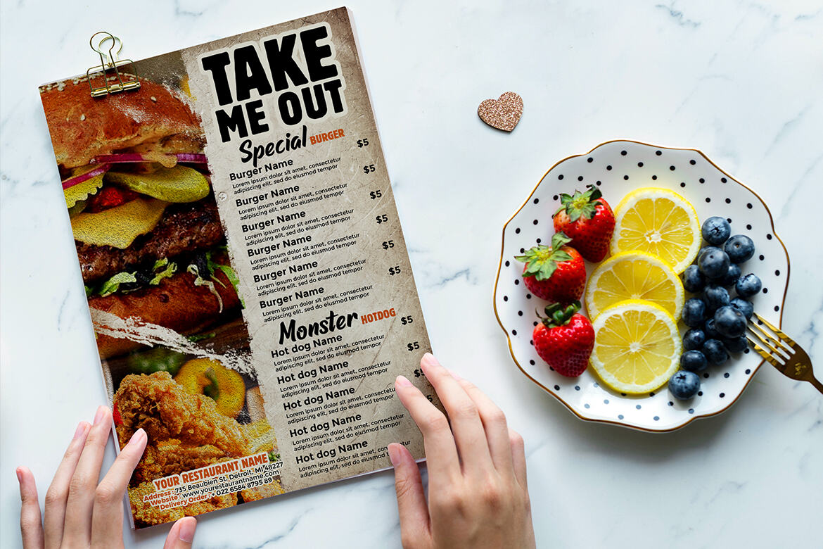 Classic Food Menu - FREE Template - view 3