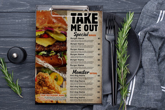 Classic Food Menu - FREE Template