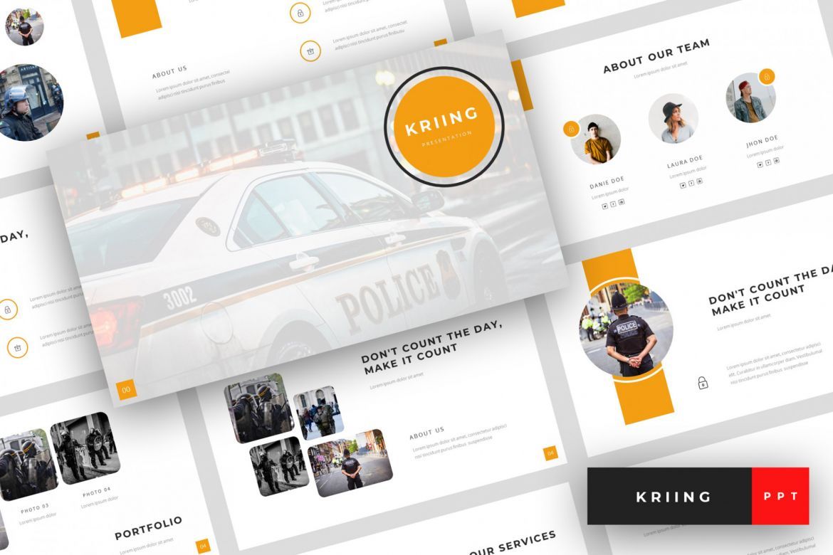 Kriing - Security PowerPoint Template - view 5