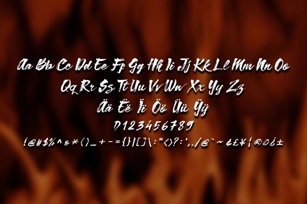 Hardy Blow Brushstroke Font - view 2