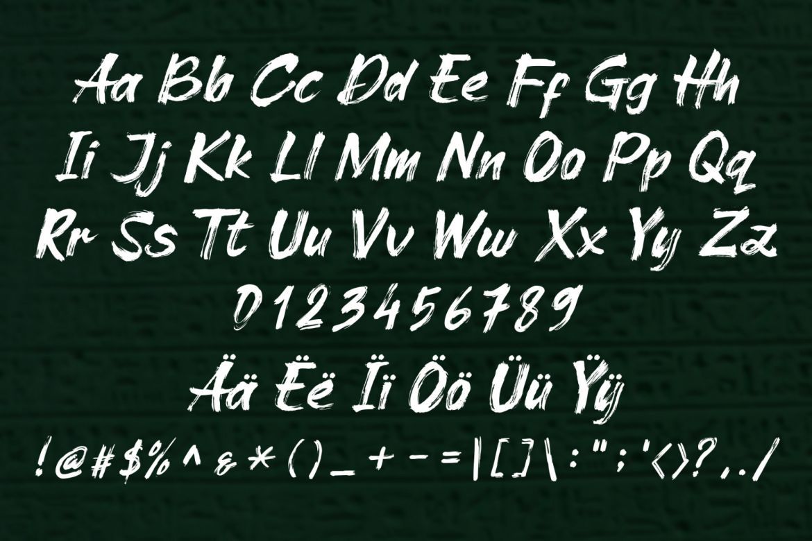 Cleopharta Brush Stroke Font alt