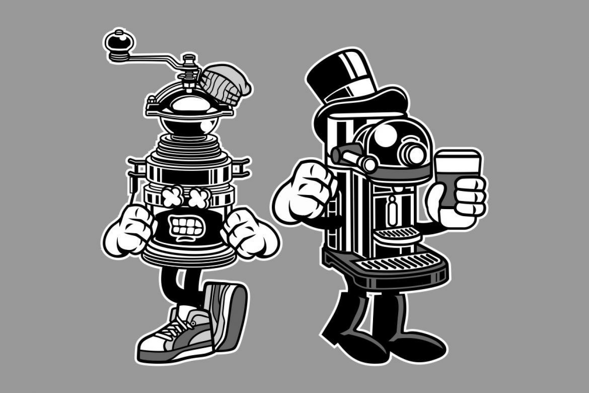 6 Coffee Cartoon Character alt