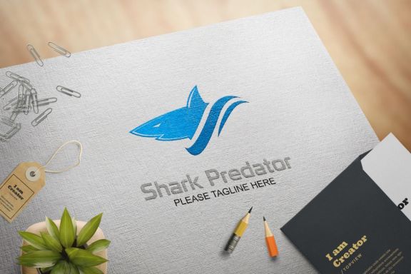 Shark Predator Logo - view 1