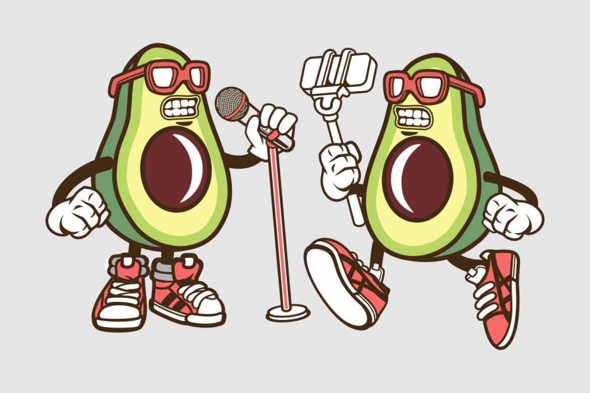 6 Avocado Cartoon Character - view 4