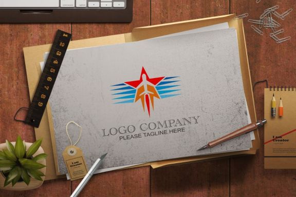 Star Plane Logo - view 1