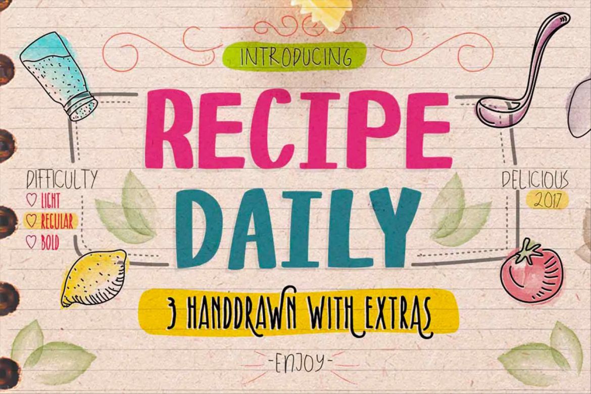 Recipe Daily Typeface - view 3