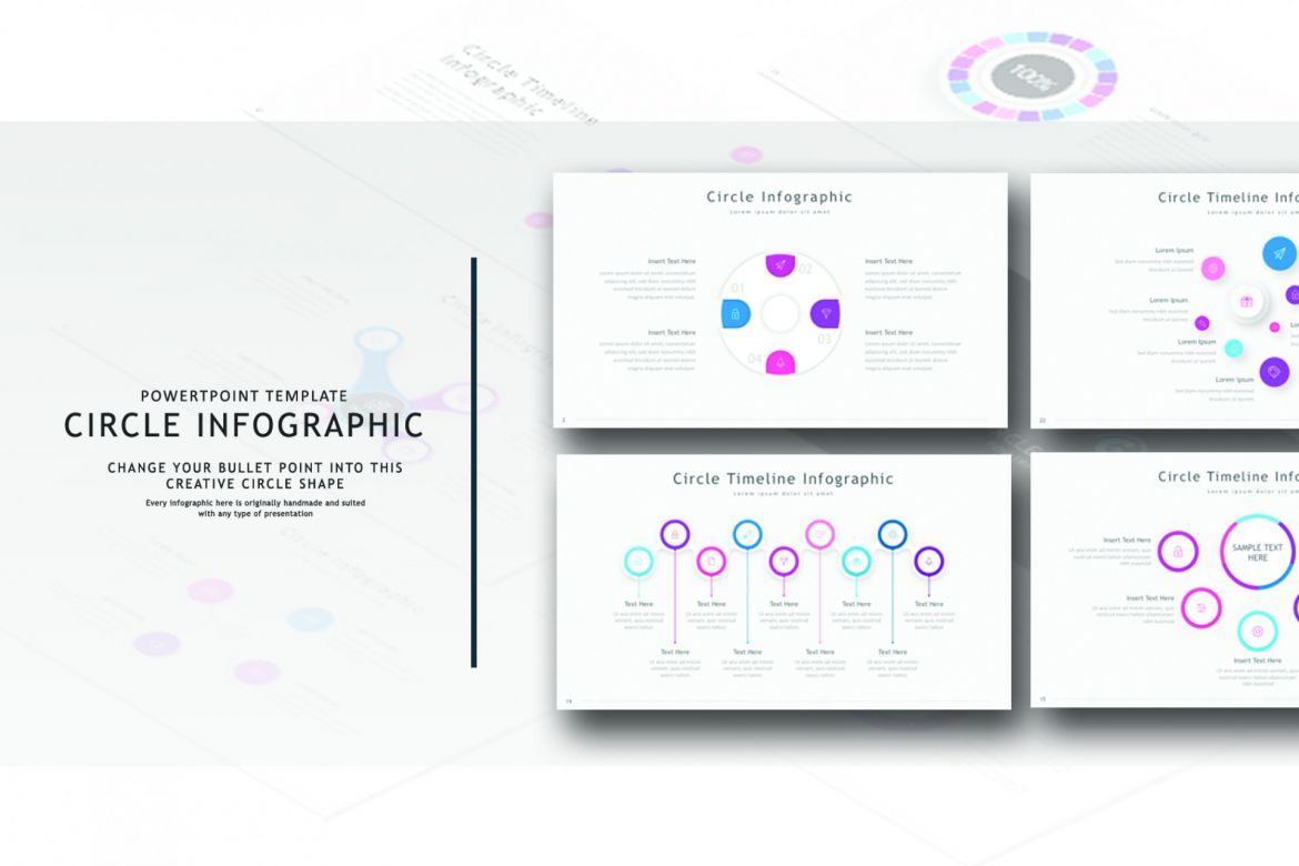 Circle Infographic Presentation Template - view 3