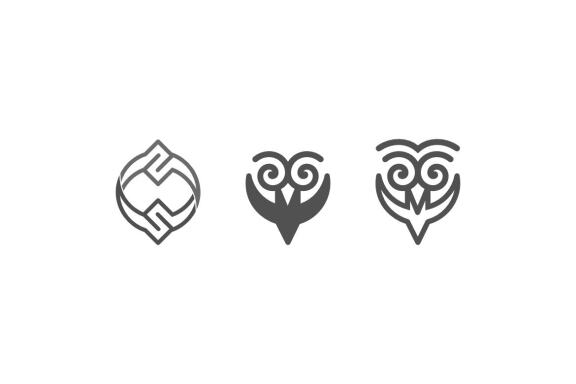Moon and Owl - Free Vector Shapes