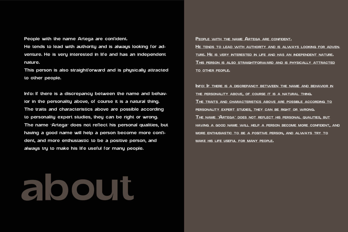 Artega FREE Sans Serif Font alternate