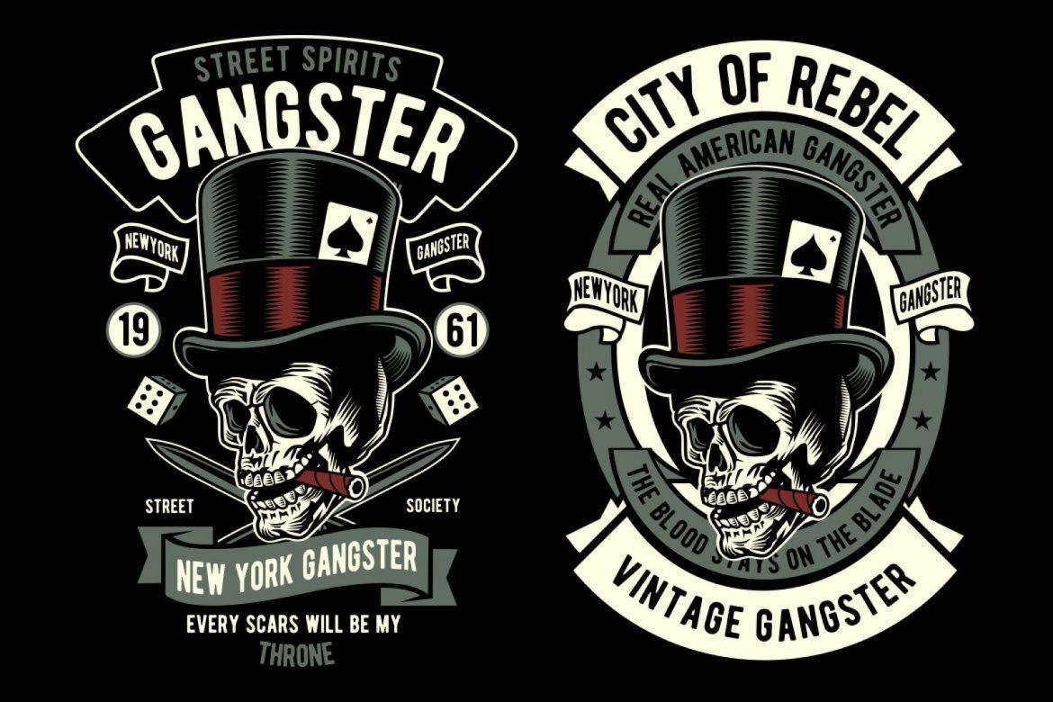 6 Gangster Badge Design Set  - view 3