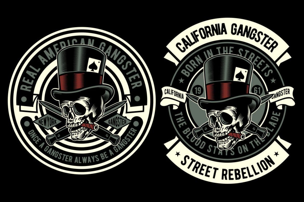 6 Gangster Badge Design Set  - view 4