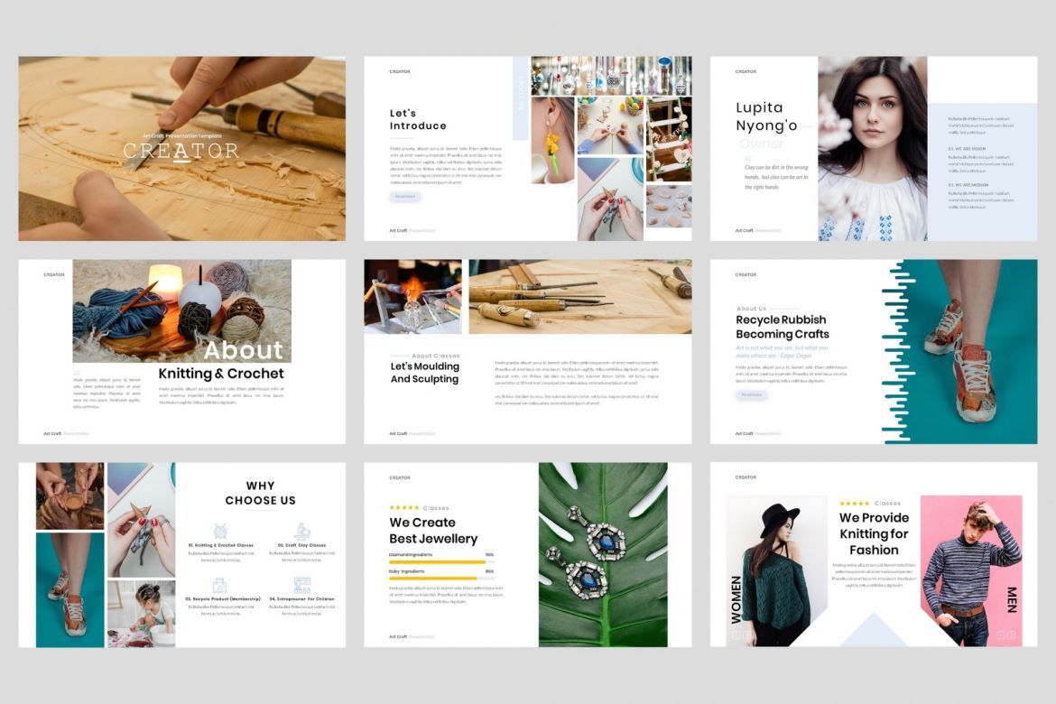 Creator-Art craft Google Slide Template alt