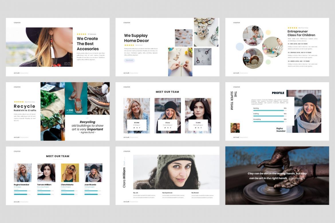 Creator-Art craft Google Slide Template - view 3