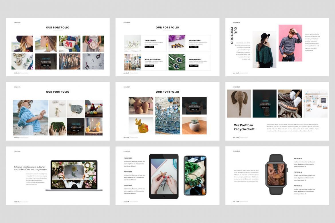 Creator-Art craft Google Slide Template - view 4