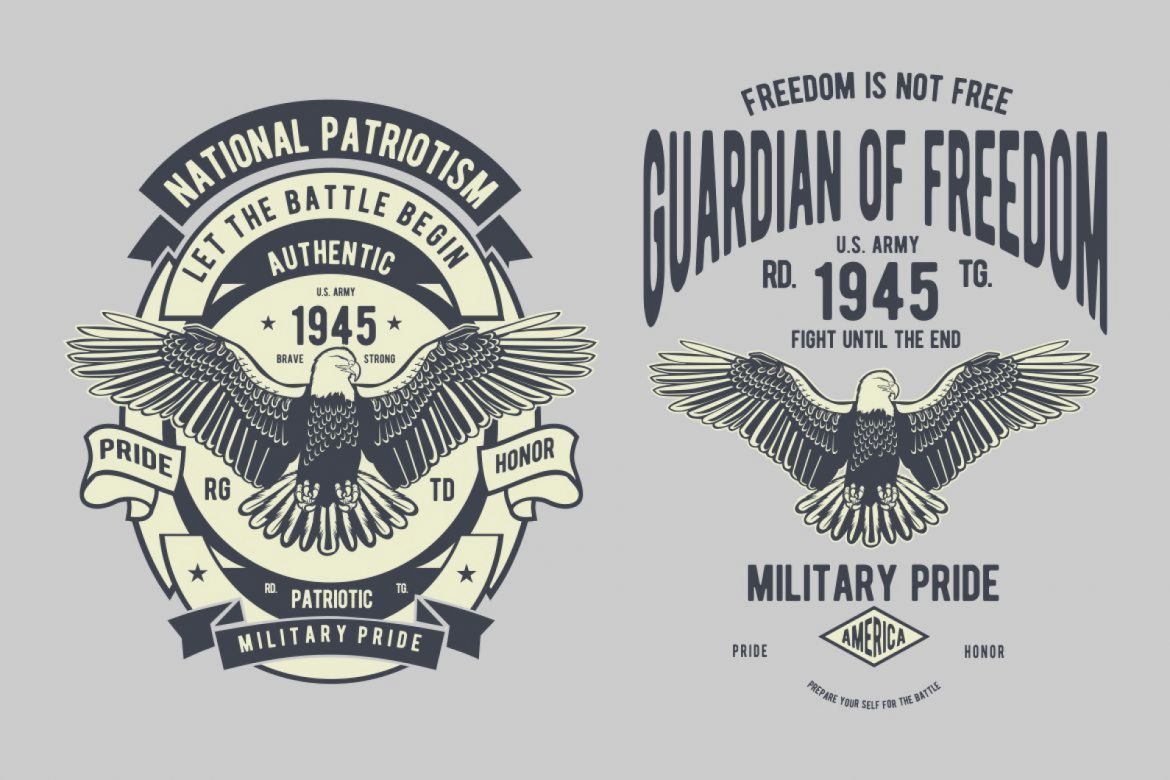 6 National Patriotism Badge Design Set - view 4