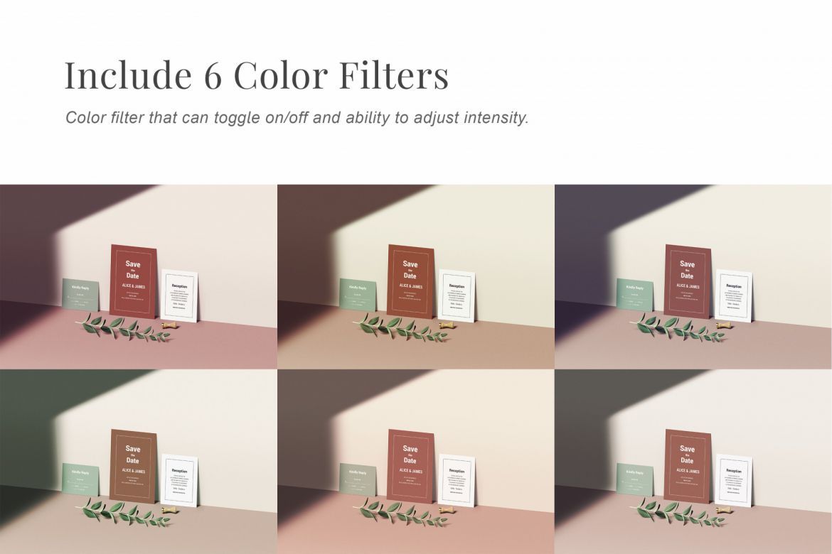 Wedding Invitation Set Mockup - view 7