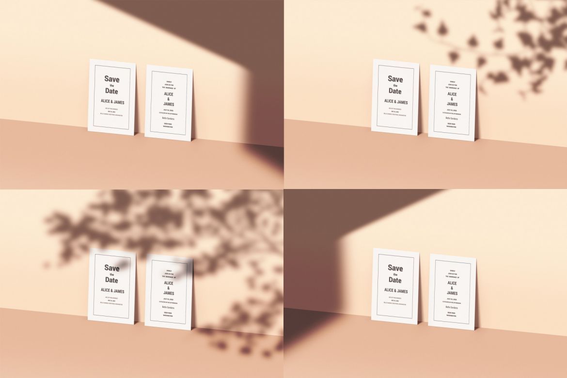 Wedding Invitation Set Mockup - view 9