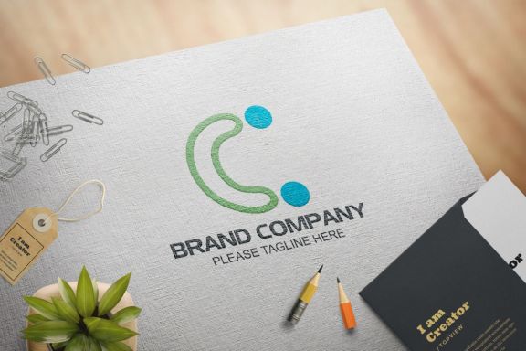 C Letter - Smile Logo