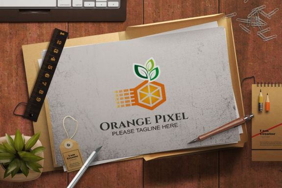 Orange Pixel Logo