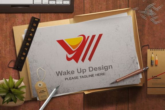 Wake Up Design Logo