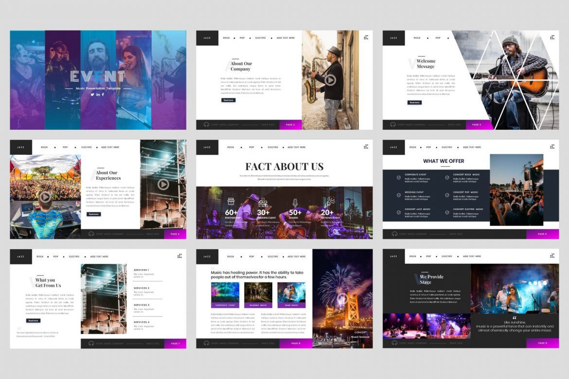 Event-Music PowerPoint Template alt