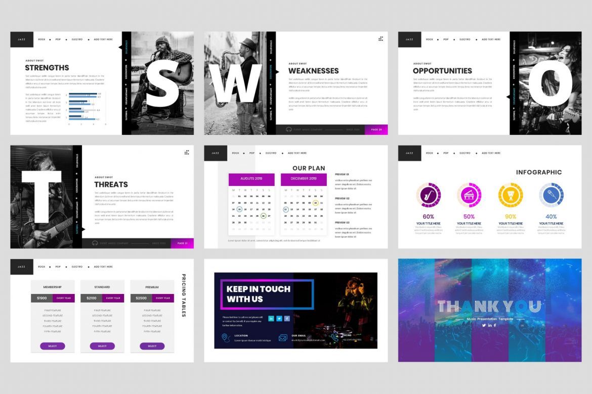 Event-Music PowerPoint Template - view 5