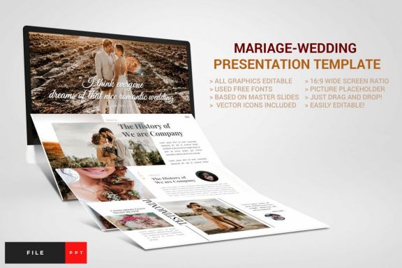 Mariage-Wedding PowerPoint Template
