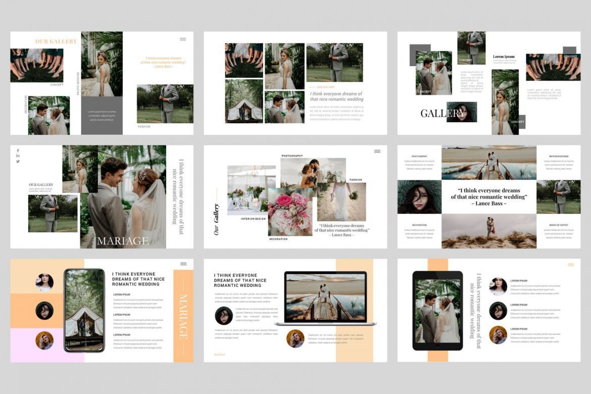 Mariage-Wedding PowerPoint Template alternate