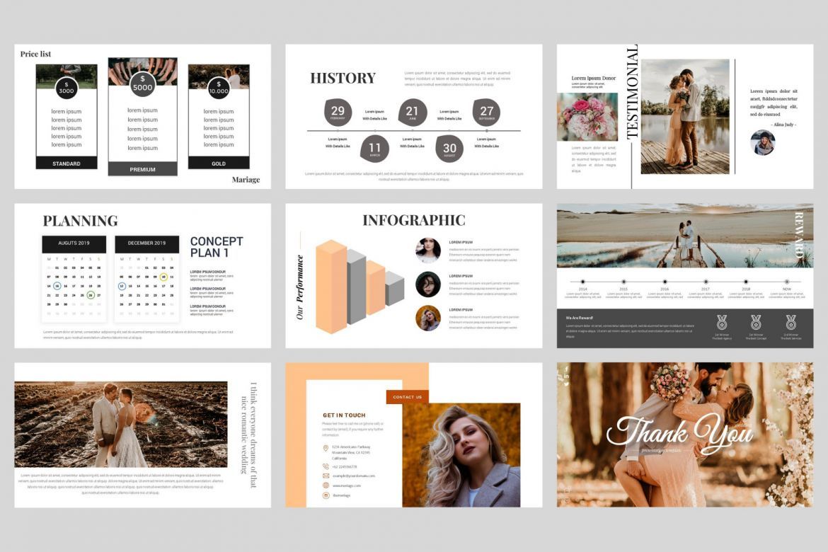 Mariage-Wedding Google Slide Template - view 5