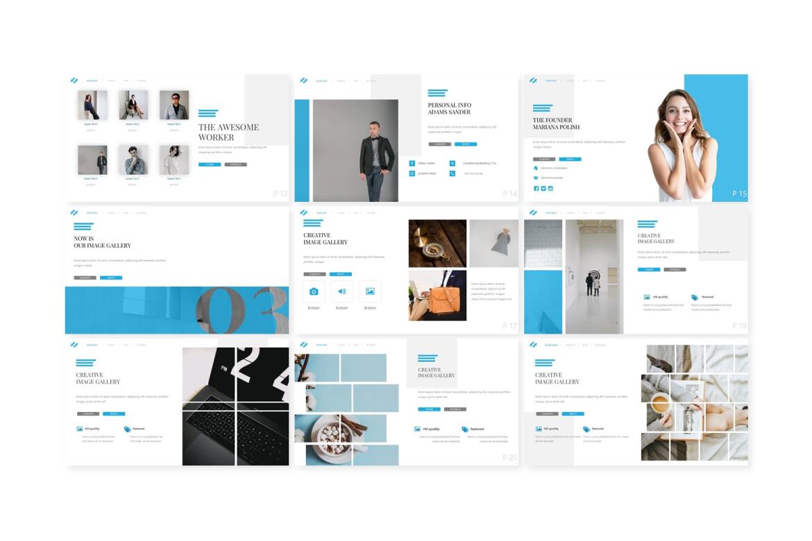 Duplicated FREE Power Point Template - view 3