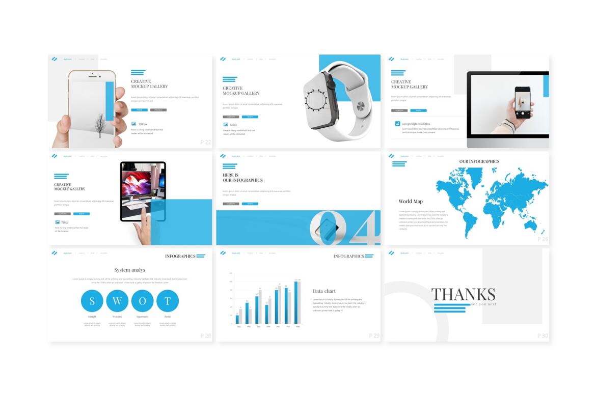 Duplicated FREE Power Point Template - view 4