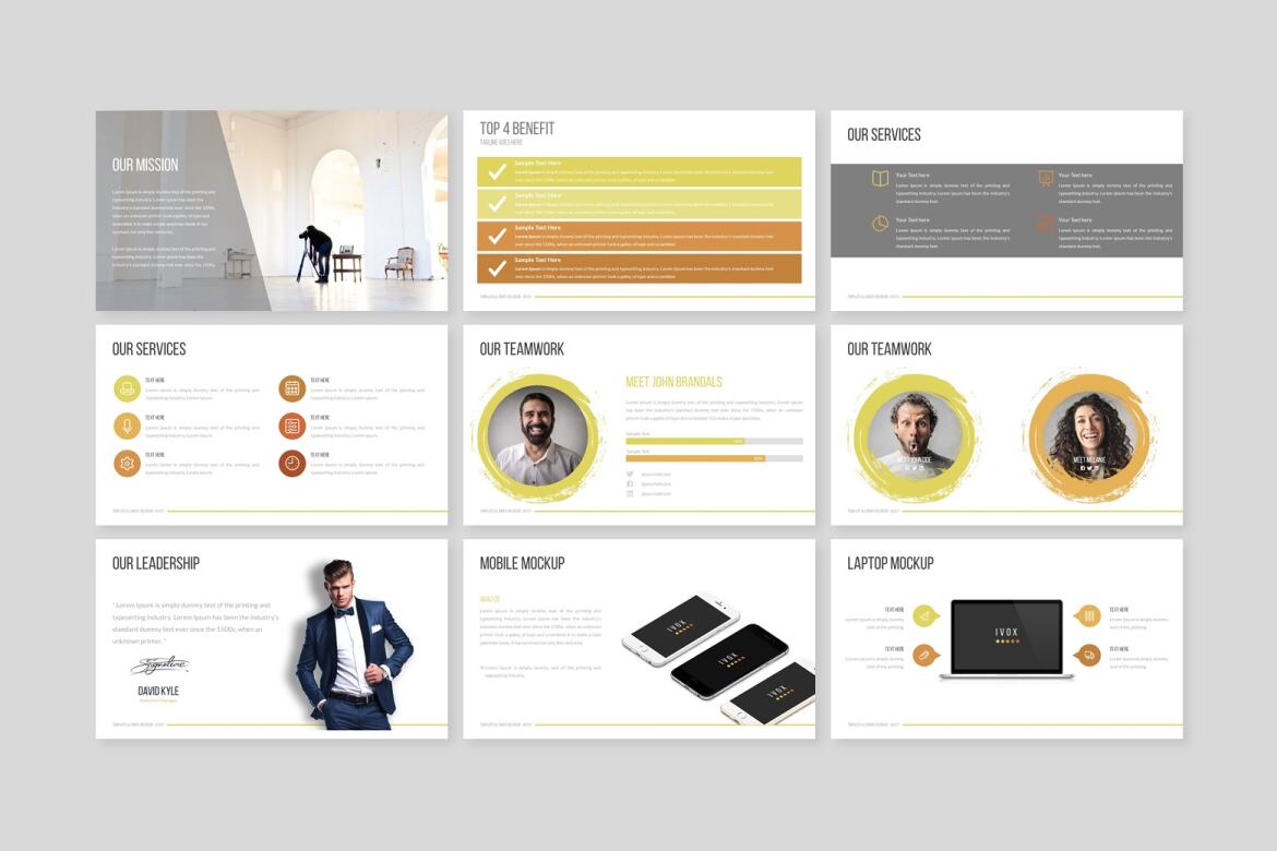 Ivox FREE Power Point Template - view 3